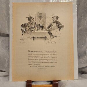 Norman Rockwell Print - Mass Mutual Insurance Advertisement